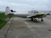 N4016K @ CVH - 1947 North American Navion with yellow trim and aluminum fuselage @ Hollister Municipal Airport, CA - by Steve Nation
