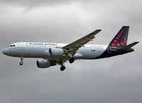 OO-SNI @ LEBL - Landing rwy 25R - by Shunn311