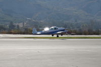 N91689 @ SZP - 1946 North American NAVION, Continental E225 upgrade, arrival landing Rwy 22 to give Young Eagles flights - by Doug Robertson