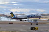 N410NV @ KBOI - Touch down on RWY 28R. - by Gerald Howard