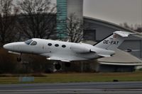 OE-FAT @ EGLF - GlobeAir 510 Citation Mustang departing Farnborough on 24 - by dave226688