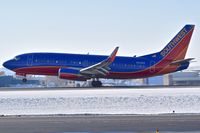 N610WN @ KBOI - Touch down on RWY 10L. - by Gerald Howard