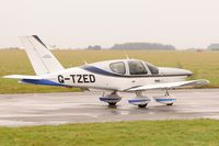 G-TZED @ EGSH - Leaving Norwich in rain. - by keithnewsome
