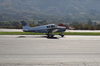 N7722W @ SZP - 1964 Piper PA-28-180 CHEROKEE, Lycoming O-360-A3A 180 Hp, Powerflow exhaust mod by STC, landing roll Rwy 22 - by Doug Robertson