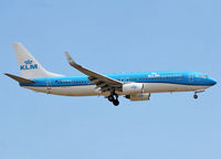 PH-BGA @ LEBL - Landing rwy 25R in new c/s - by Shunn311