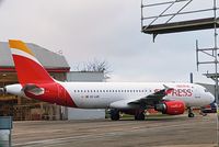 EC-LUD @ EGSH - Rolling out of Air Livery hangar following repaint into the current Iberia Express livery - by AirbusA320
