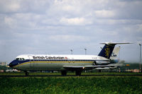 G-AXJM @ EHAM - British Caledonian Airways BAC One-Eleven 501EX taking off from Schiphol airport, the Netherlands, 1983 - by Van Propeller