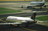 G-AZPZ @ EHAM - British Caledonian Airways BAC One-Eleven 515FB taxiing at Schiphol airport, the Netherlands, 1983