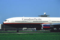 C-FCRE @ EHAM - Canadian Pacific DC-10-30 Empress of Canada taking off from Schiphol airport, the Netherlands, 1986 - by Van Propeller