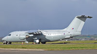 ZE708 @ EGFF - Aerospace BAe.146-200QC, callsign Kittyhawk 59, RAF Northolt, based, seen parked up.
