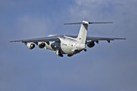 ZE708 @ EGFF - Aerospace BAe.146-200QC, callsign Kittyhawk 59, RAF Northolt, based, seen departing runway 30 en-route to edinburgh.