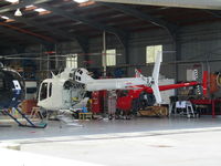 ZK-IRX @ NZAR - in heliflite hangar - only Bell 505 in NZ I believe - by magnaman