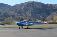 N8667H @ SZP - 1947 North American NAVION, Continental IO-520 285 Horsepower upgrade by STC, landing roll Rwy 04 - by Doug Robertson