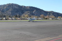 N5443L @ SZP - 1980 Cessna 152, Lycoming O-235 115 Hp, landing roll Rwy 04 - by Doug Robertson