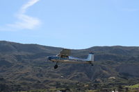 N7438A @ SZP - 1956 Cessna 172, Continental O-300 6 cylinder 145 Hp, first year of production, tail wheel conversion, 12 volt ignition, immaculate appearance, (no Skyhawks in 1956 production), takeoff climb Rwy 04 - by Doug Robertson