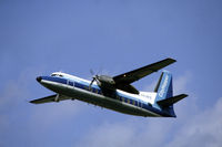 PH-KFD @ EHAM - NLM CityHopper Fokker F27 climbing away from Schiphol airport, the Netherlands, 1983 - by Van Propeller