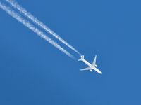 PH-BVR @ EGFH - KLM airliner eastbound at 35000 feet. - by Roger Winser