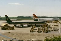 JY-AJK @ LOWW - Saturday afternoon was very busy at Vienna these days; besides the Royal Jordanian Cargo 707, there was a Balkan Airways Tu-154M LZ-BTC and Springbok Boeing 747-200 ZS-SAM. - by Hotshot