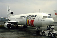 SE-DFF @ EKCH - SAS DC-10-30 at Copenhagen Kastrup airport, Denmark, 1985