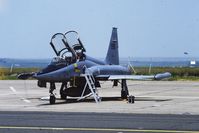 595 @ LFQI - RNoAF F-5B 595 @ LFQI Nato Tiger Meet june 1986 - by Guy Vandersteen