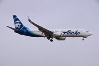 N566AS @ KBOI - Landing approach to RWY 10L. - by Gerald Howard