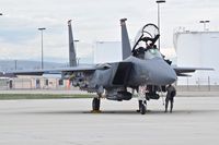 90-0227 @ KBOI - Getting some maintenance on the Idaho ANG ramp. 391st Fighter Sq. Bold Tigers, 366th FW, Mountain Home AFB, Idaho. - by Gerald Howard