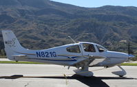 N821G @ SZP - 2005 CIRRUS SR22 G2, Continental IO-550 300 Hp, taxi to Rwy 04 - by Doug Robertson