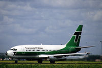 PH-TVU @ EHAM - Transavia Holland Boeing 737-2K2 taking off from schiphol airport, the Netherlands, 1983 - by Van Propeller