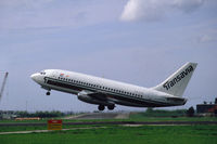 PH-TVU @ EHAM - Transavia Holland Boeing 737-2K2 taking off from schiphol airport, the Netherlands, 1986 - by Van Propeller