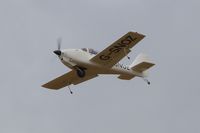 G-SNOZ @ EGFH - Resident Monowheel departing Runway 22. - by Roger Winser