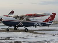 N344CA @ KBOI - Parked on the south GA ramp for an engine replacement. - by Gerald Howard