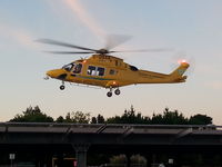 G-DSAA - Taking off from the helipad at Southampton General Hospital England
