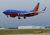 N493WN @ KBOI - Landing RWY 10L. - by Gerald Howard