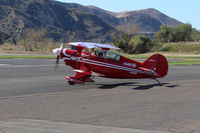 N49BR @ SZP - 1983 Aerotek PITTS S-2A SPECIAL, Lycoming AEIO-360 180 Hp, holding short Rwy 04 - by Doug Robertson