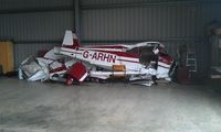 G-ARHN @ EGHP - The wreckage of G-ARHN PA22 at Popham airfield EGHP 1 day after crashing in Blackwood forest on the 15/09/2012. It was only in the air for one week after being repaired after it's first crash in Totton on the 9 September 2010. - by Marc Mansbridge