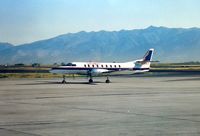 N26902 @ KSLC - Skywest Metro II arriving at Salt Lake City (SLC) in Aug 1989. - by Tom Vance