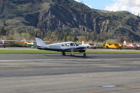 N9368N @ SZP - 1969 Piper PA-28R-200 ARROW, Lycoming IO-360 200 Hp, taxi off the active after landing Rwy 22 - by Doug Robertson
