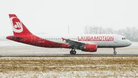 OE-LOF @ LOWW - OE320 VIE - VIE, first flight for new airline Laudamotion. Until end of summer 2018 season hybrid c/s will remain, than a new branding incl. aircraft livery is planned. - by Martin Oswald