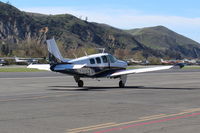 N2111Q @ SZP - 1969 Beech 36 BONANZA, Continental IO-550 300 Hp upgrade. Taxi to Rwy 04 - by Doug Robertson