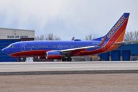 N242WN @ KBOI - Landing roll out on RWY 10R. - by Gerald Howard