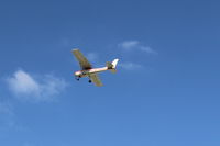 N714HH @ SZP - 1977 Cessna 150M, Continental O-200 100 Hp, takeoff climb Rwy 22 - by Doug Robertson