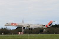 F-HMLC @ LFRB - Bombardier CRJ-1000EL NG, On final rwy 25L, Brest-Bretagne airport (LFRB-BES) - by Yves-Q