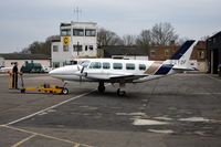G-LYDF @ EGTF - Piper PA-31-350 Navajo Chieftan at Fairoaks. Ex N12CD. - by moxy
