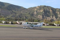 N97172 @ ZP - 1984 Cessna 172P, Lycoming O-320-D2J 160 Hp, another landing roll, Rwy 04 - by Doug Robertson
