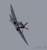 SM845 @ EGXU - Spitfire G-BUOS over Linton on Ouse. Pilot graduation display. - by Steve Raper