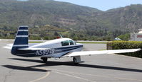 N58079 @ SZP - 1987 Mooney M20J 201LM (Lean Machine), Lycoming IO-360-A3B6D 200 Hp, taxi to Fuel Dock - by Doug Robertson