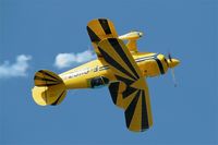 F-GKGZ @ LFRU - Pitts S-2A Special, On display, Morlaix-Ploujean airport (LFRU-MXN) air show 2017 - by Yves-Q