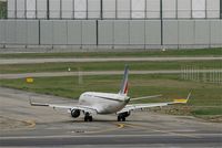 F-HBLD @ LFBO - Embraer 190LR, Taxiing, Toulouse Blagnac Airport (LFBO-TLS) - by Yves-Q