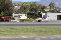 N4786L @ SZP - 1967 Piper PA-28-180 CHEROKEE, Lycoming O&VO-360 180 Hp, at Fuel Dock - by Doug Robertson
