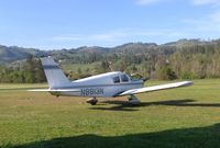 N8813N @ S73 - An evening airport meeting, with Priscilla Giddings Wart Hog Air Force pilot - by Mel B. Echelberger